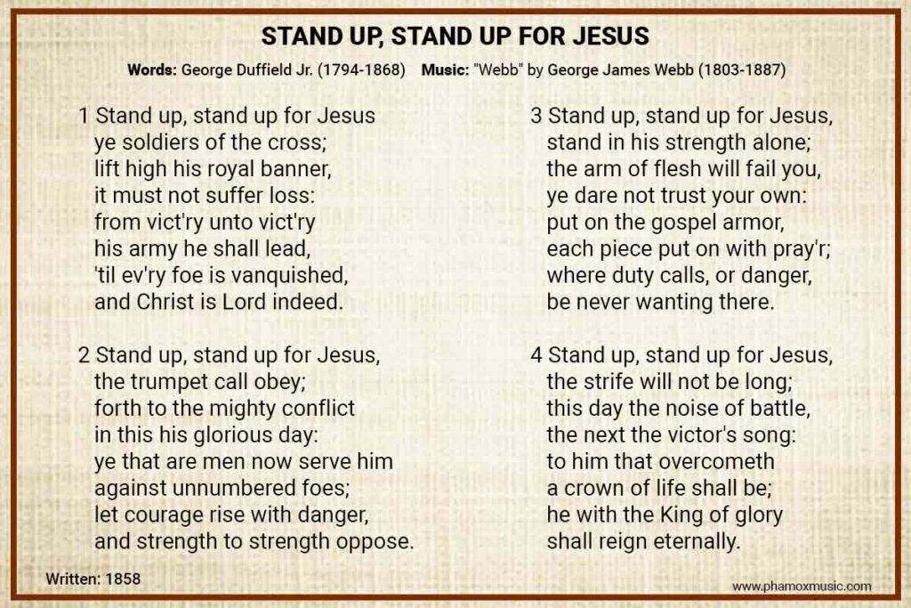 The Amazing Story behind Stand Up, Stand Up For Jesus Hymn