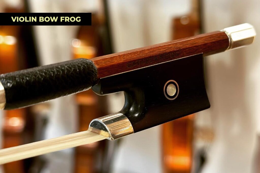 Violin bow frog