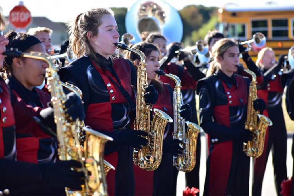 Marching Band Saxophonists 
