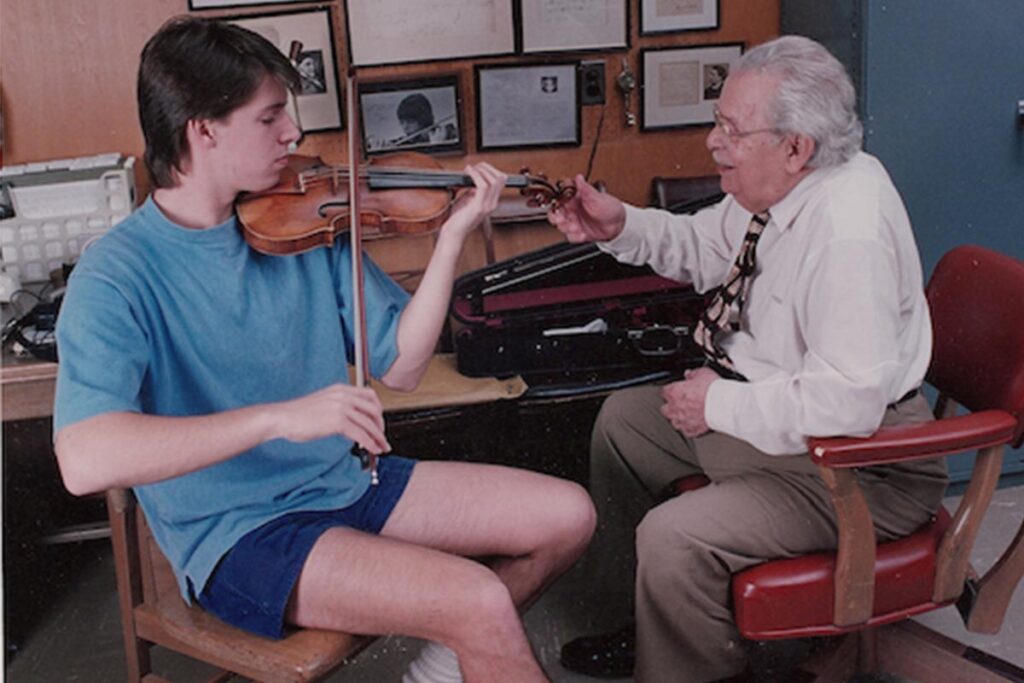 Joshua Bell and Josef Gingold